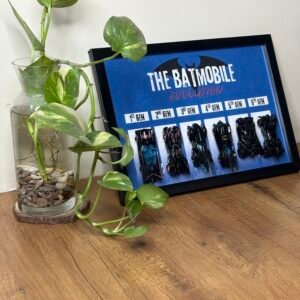 Batman Batmobile Evolution Die-Cast Display Frame – Collector Edition Wall Frame with Classic Batmobiles