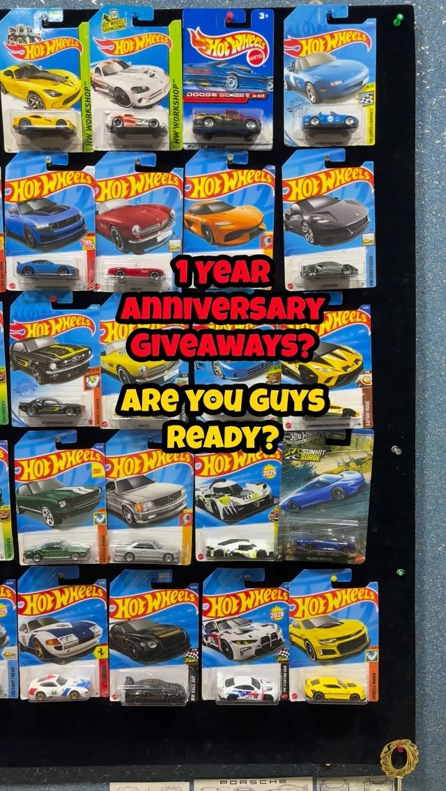 Are you guys ready for hotwheels giveaways?