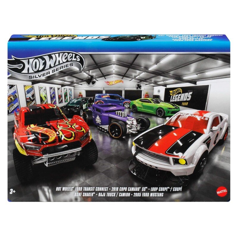 Hot Wheels Legends Tour 6-car Multipack Set Silver Series 1:64 Scale Under Mrp 1:64 Scale Diecast Model - Mint Blister Pack