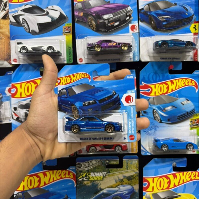 Hot Wheels Nissan Skyline Gt-r(bnr34) [blue] 1:64 Scale Diecast Model - Mint Blister Pack