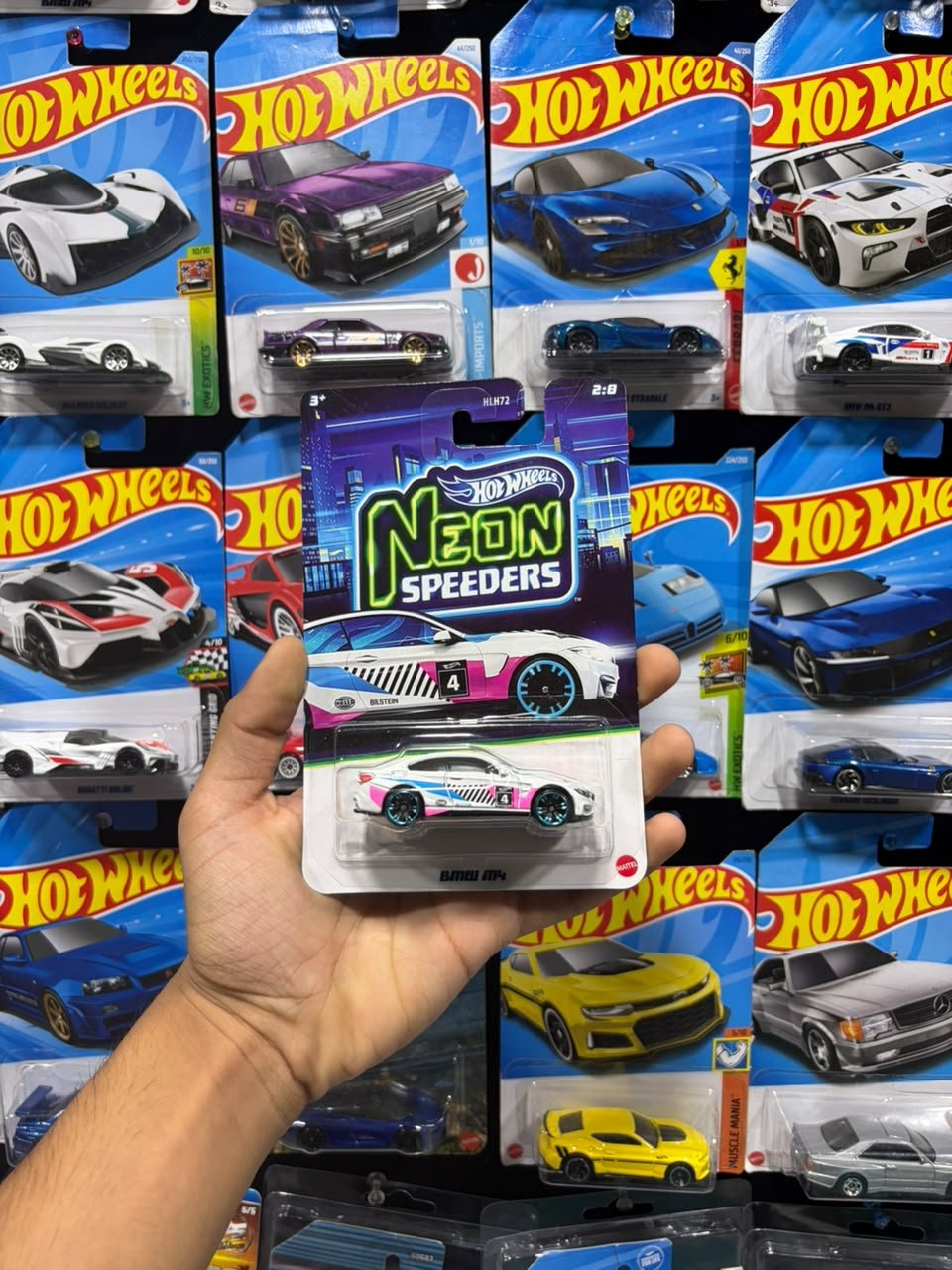 Hot Wheels Bmw M4 Neon Speeders 1:64 Scale Diecast Model - Mint Blister Pack